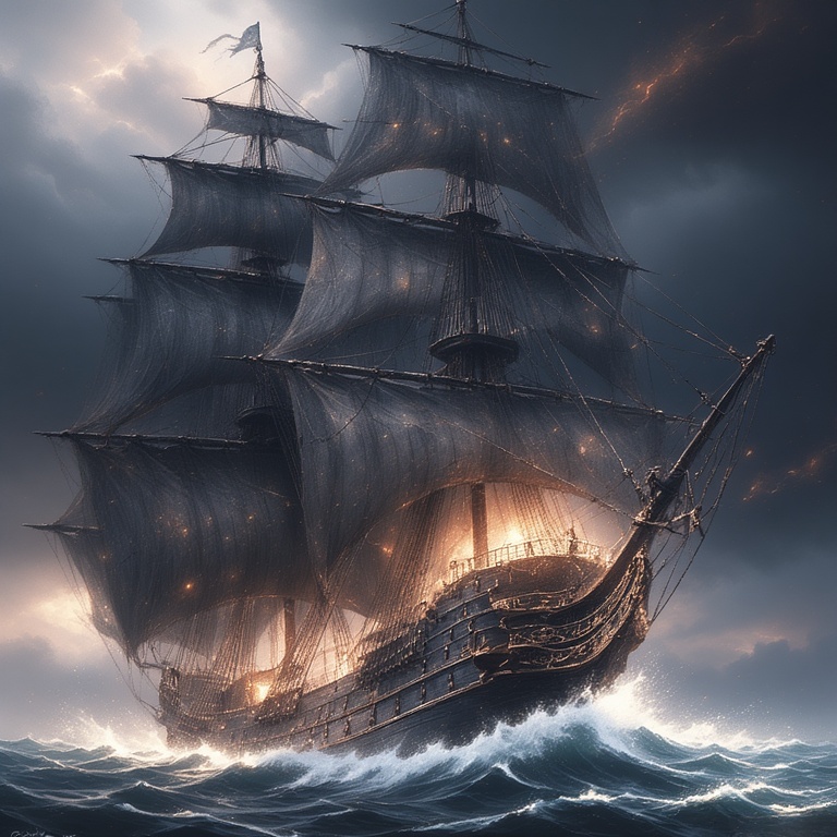 Stormy Ghostly Vessel