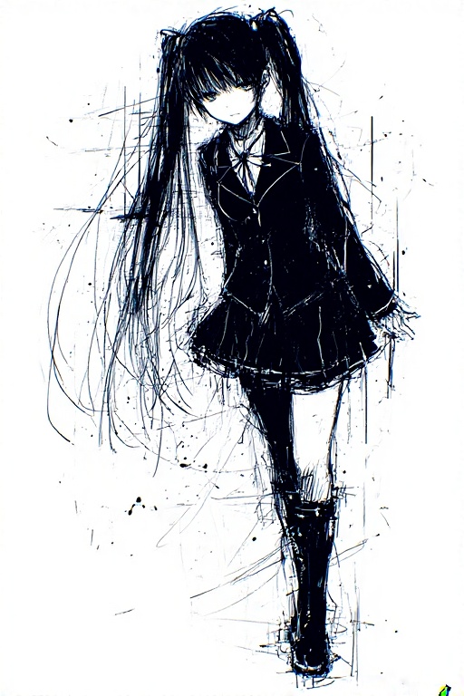 Goth Schoolgirl Chic