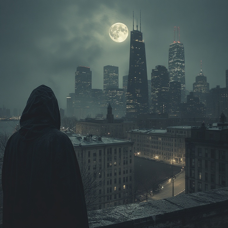 Moonlit Chicago Vigilante