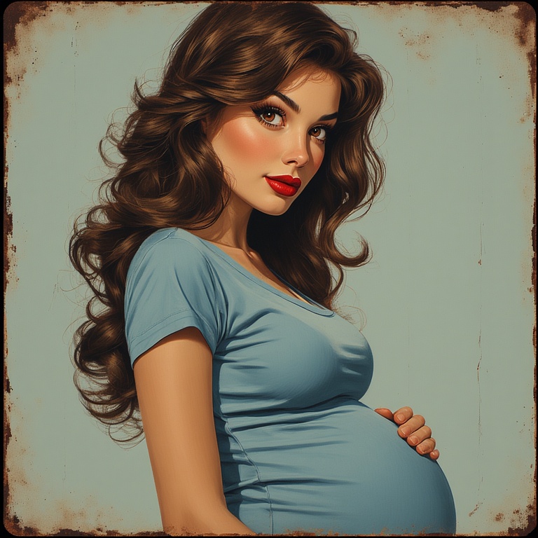 Pregnant Pin-Up Girl