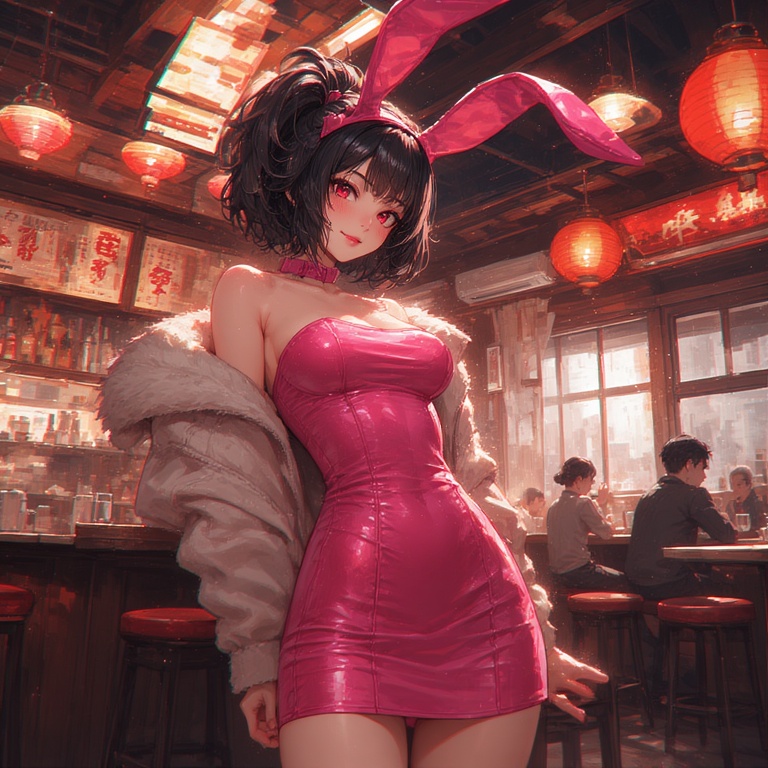 Pink Rabbit Cafe Chick